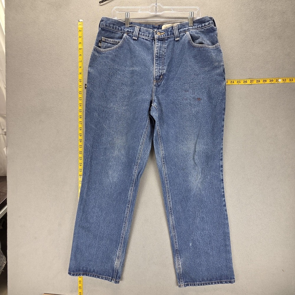 Carhartt Jeans Mens Blue FR Flame Resistant Denim Dungaree Work Fits 34x30